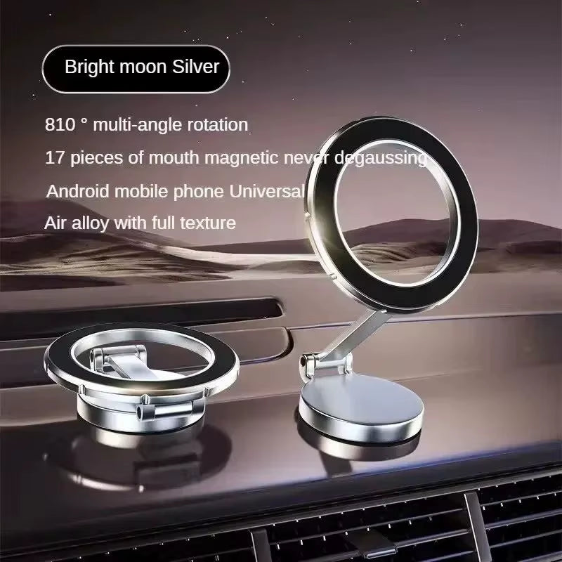 Strong Magnetic Cell Phone Holder Car 360° Swivel Adjustable Back Sticker Holder Magsafe for Iphone 15 Samsung Xiaomi Universal