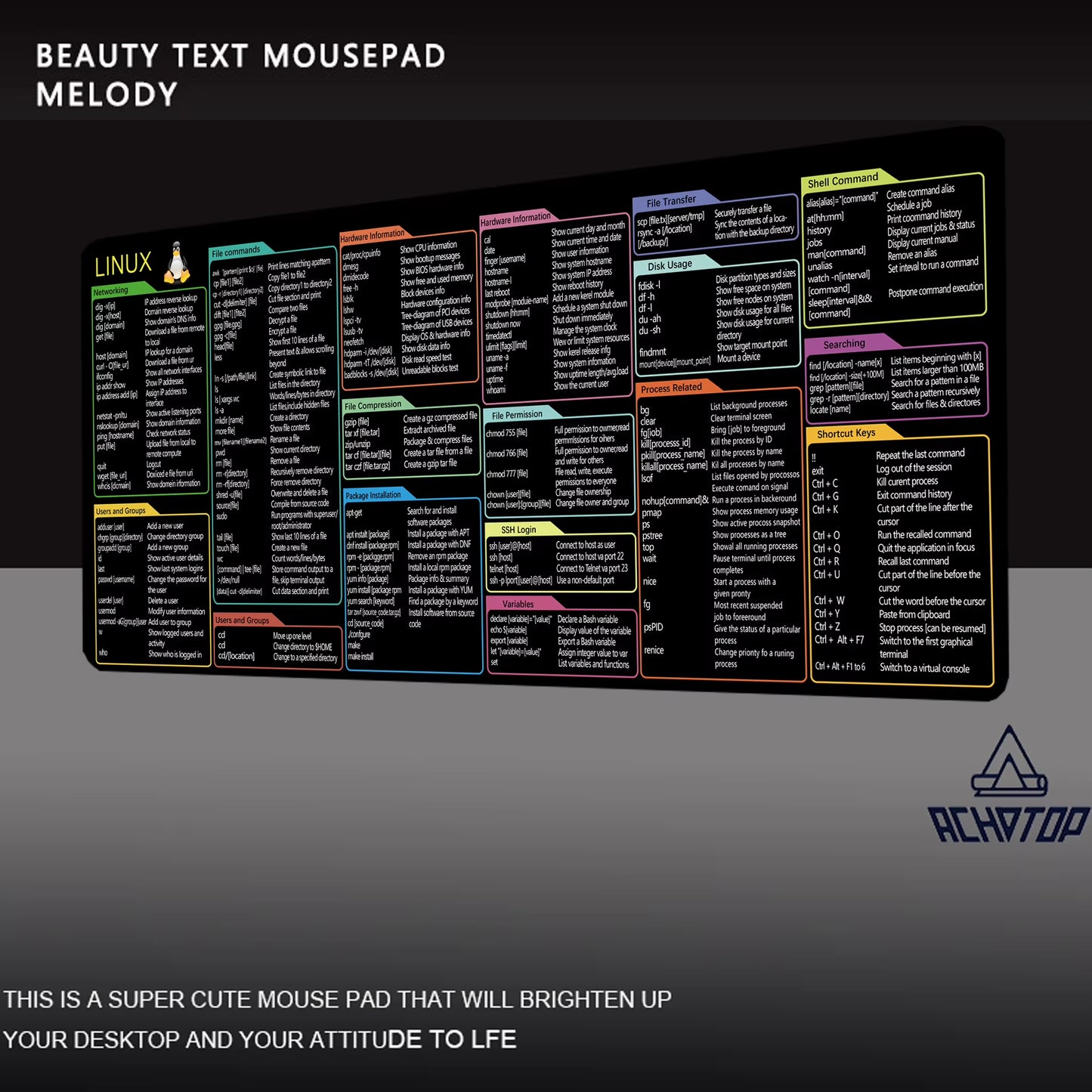 Large Linux Mouse Pad Excel Desk Mats Pad for Computer Mouse Python Office Desk Carpet XXL Gaming Mousepad Surface