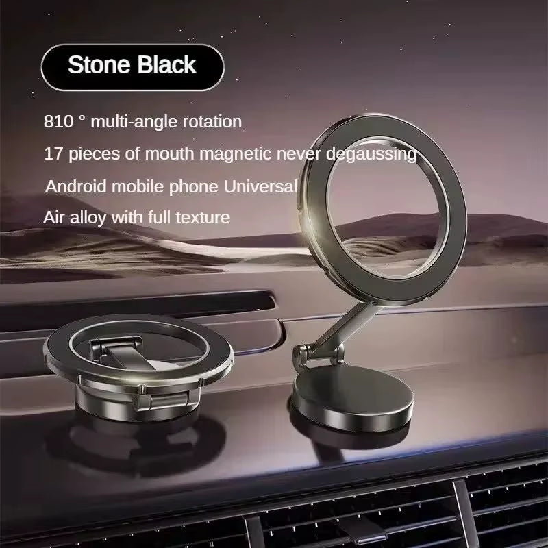 Strong Magnetic Cell Phone Holder Car 360° Swivel Adjustable Back Sticker Holder Magsafe for Iphone 15 Samsung Xiaomi Universal