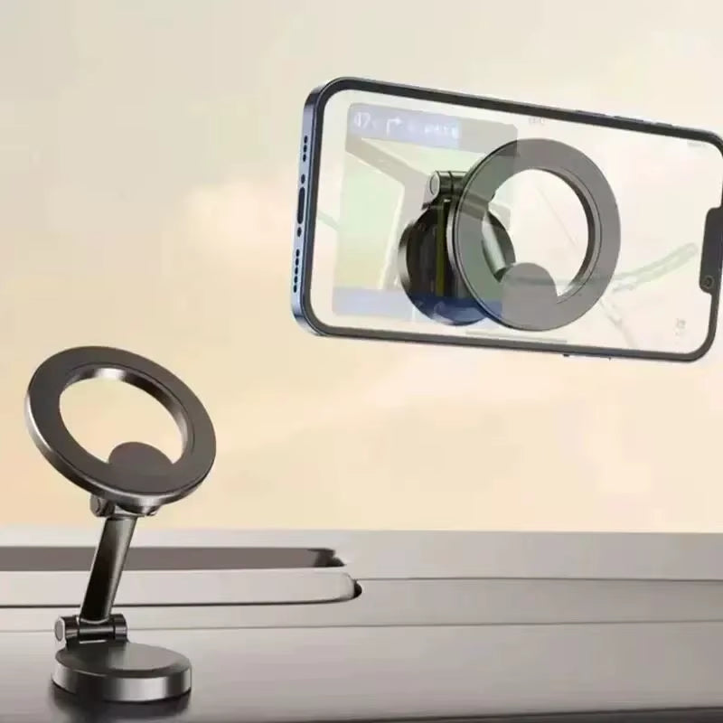 Strong Magnetic Cell Phone Holder Car 360° Swivel Adjustable Back Sticker Holder Magsafe for Iphone 15 Samsung Xiaomi Universal