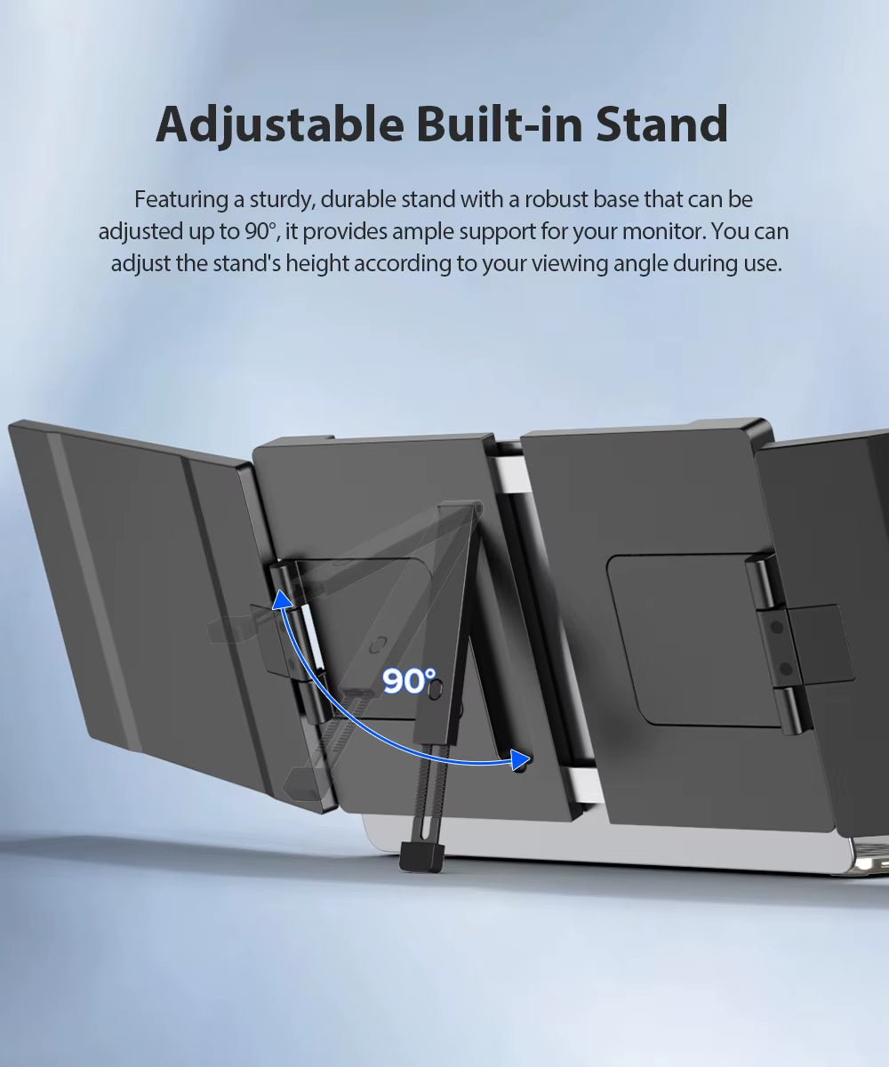 Z 2K 14 Inch Laptop Monitor Extender USB C HDMI Portable Travel Display for PC Mac PS4/5 XBOX W/ Speakers & Kickstand