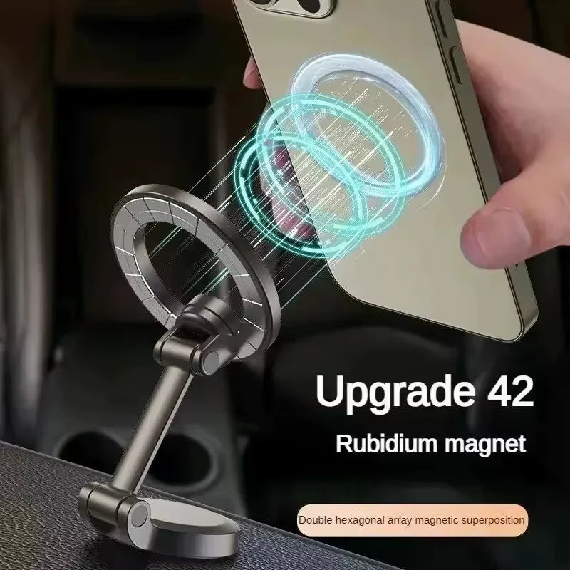 Strong Magnetic Cell Phone Holder Car 360° Swivel Adjustable Back Sticker Holder Magsafe for Iphone 15 Samsung Xiaomi Universal