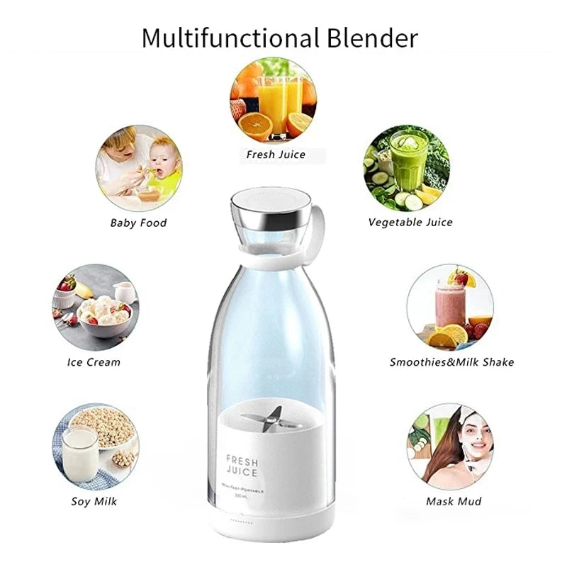Portable Electric Juicer Blender Usb Mini Fruit Mixers Juicers Fruit Extractors Food Milkshake Multifunction Juice Maker Machine