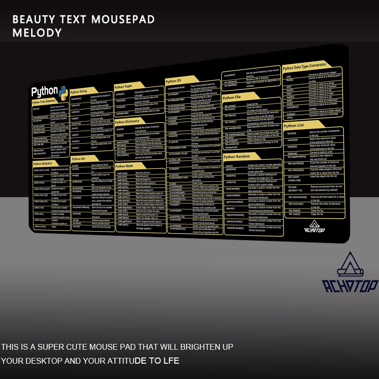 Large Linux Mouse Pad Excel Desk Mats Pad for Computer Mouse Python Office Desk Carpet XXL Gaming Mousepad Surface