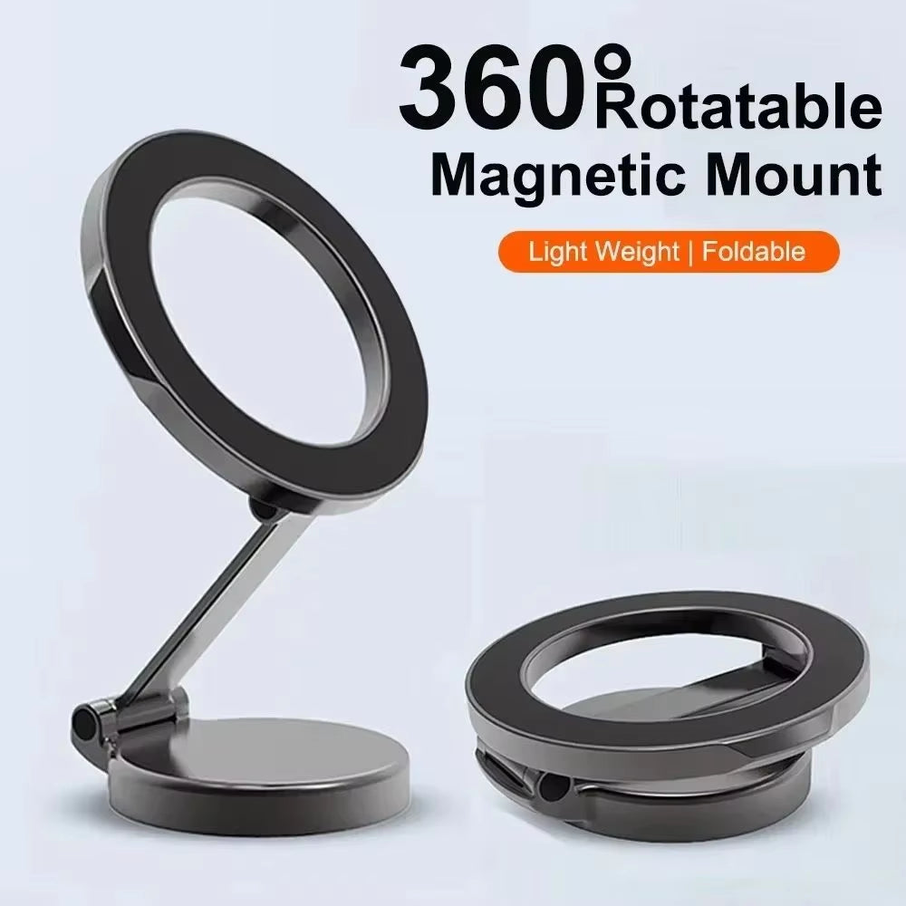 Strong Magnetic Cell Phone Holder Car 360° Swivel Adjustable Back Sticker Holder Magsafe for Iphone 15 Samsung Xiaomi Universal