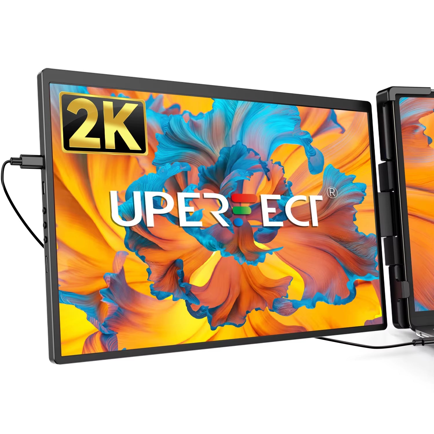 Z 2K 14 Inch Laptop Monitor Extender USB C HDMI Portable Travel Display for PC Mac PS4/5 XBOX W/ Speakers & Kickstand