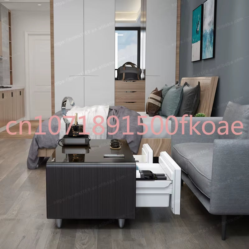 Smart Coffee Table Smart Refrigerator with Wireless Charging Multifunctional Small Refrigerator Furniture